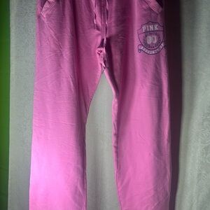 Victoria’s Secret Pink vintage Y2K Wide Leg Sweatpants Back Spellout Size Medium